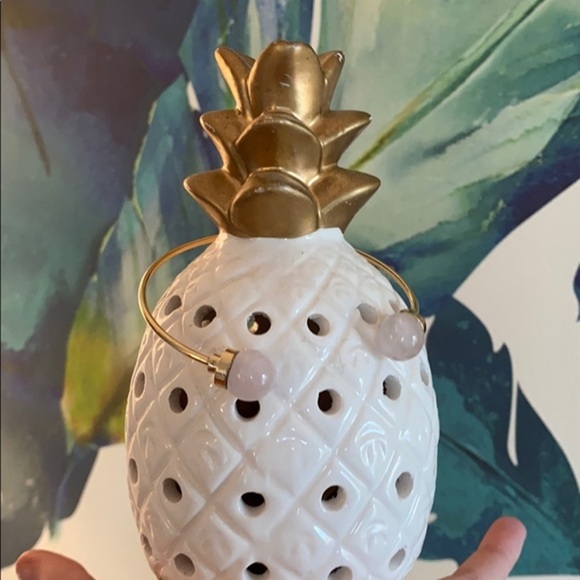 NWT  Pink + Gold Open Cuff Bangle Bracelet - Picture 4 of 4